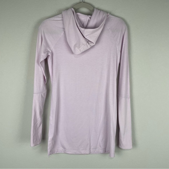 Athleta Light Pink Purple Essence Hooded Tunic Long Sleeve Pullover Size XS - Picture 3 of 7